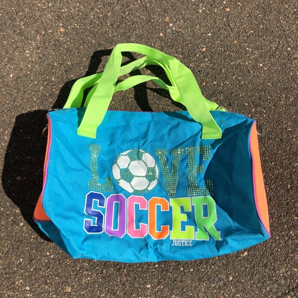 girl soccer duffel bag